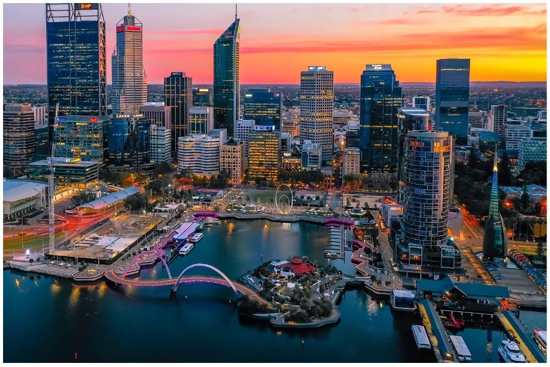 Perth skyline: car storage in Perth